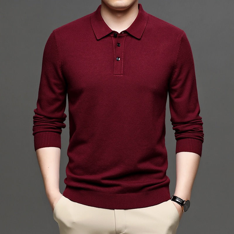 Herren Revers Strickpullover