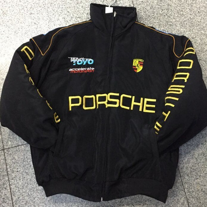 F1 Rennjacke – Oberbekleidung im Vintage-Stil mit Stickerei