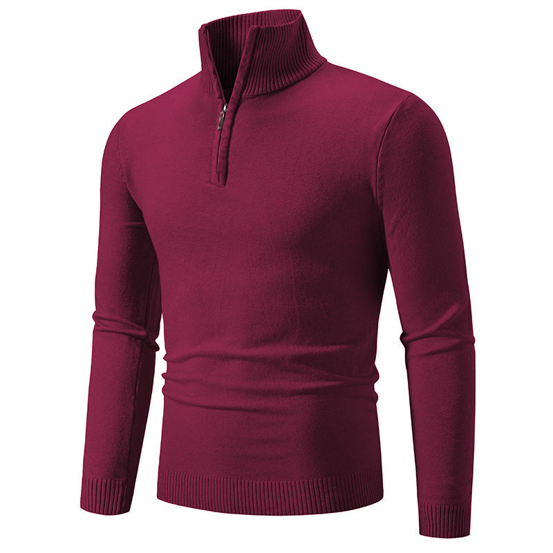 2023 Herren Plus Size Fleece-Pullover mit Reißverschluss und Stehkragen