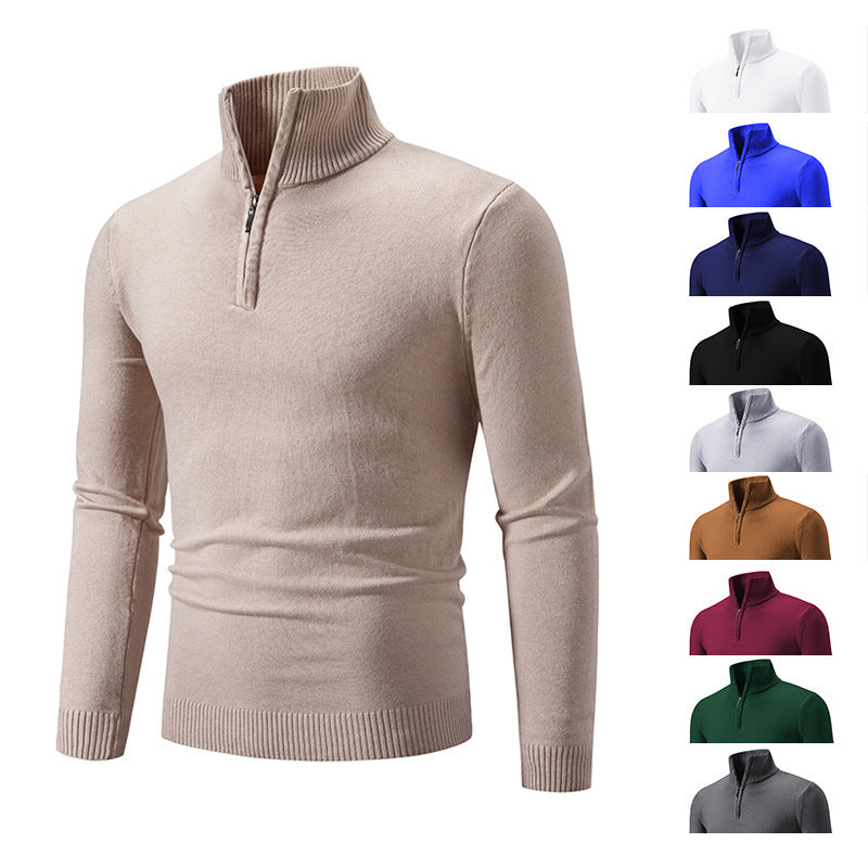 2023 Herren Plus Size Fleece-Pullover mit Reißverschluss und Stehkragen