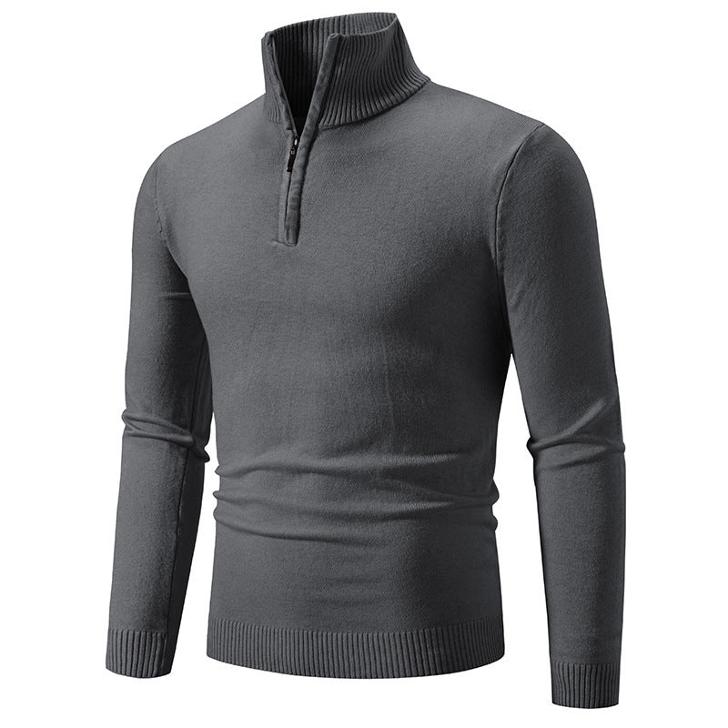 2023 Herren Plus Size Fleece-Pullover mit Reißverschluss und Stehkragen